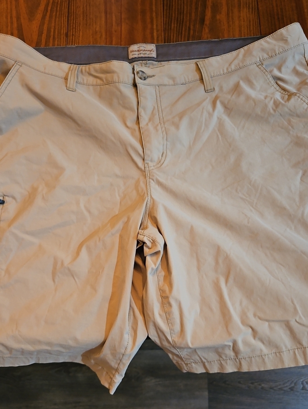 Weatherproof Men's Light Khaki Flat Front Shorts 44